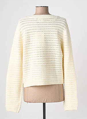 Gilet manches longues col rond beige VERO MODA femme