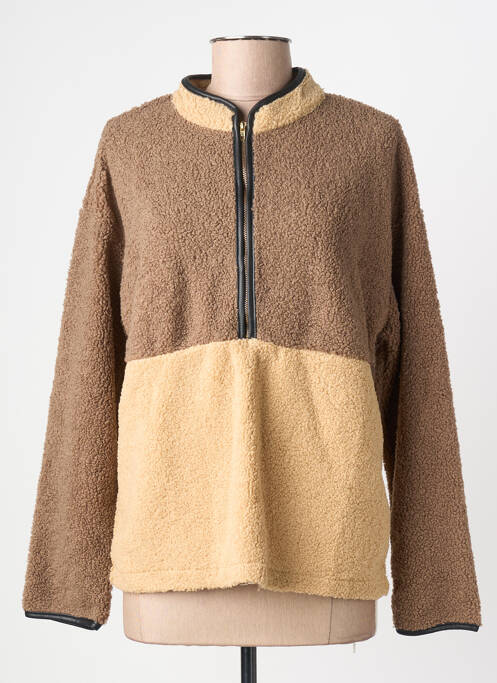 Sweat-shirt manches longues manches longues marron ATELIER EVÈNE femme