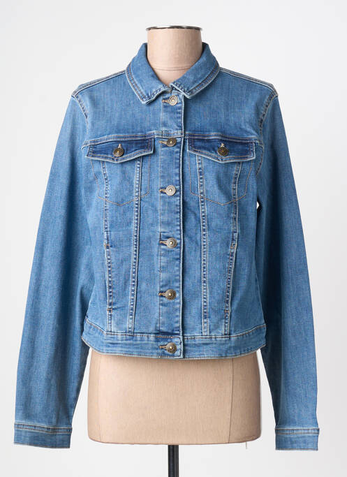 Veste casual col chemisier bleu PIECES femme