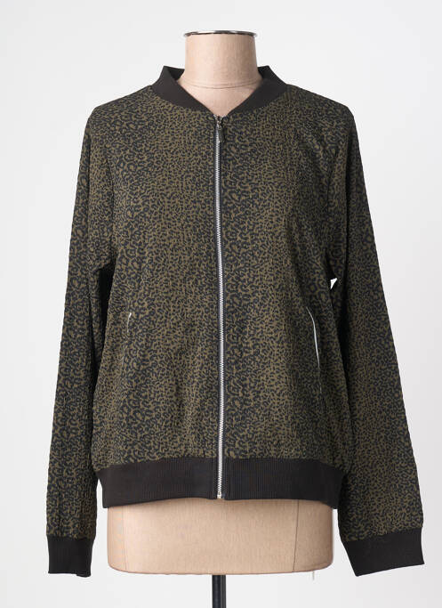 Veste casual col rond vert DEELUXE femme