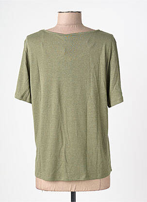 T-shirt coupe droite manches courtes vert PIECES femme