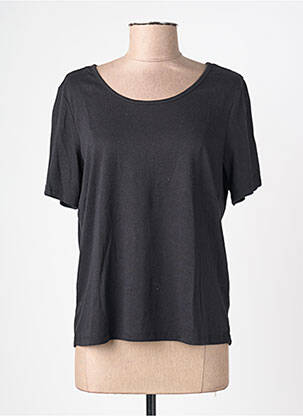 T-shirt coupe droite manches courtes noir PIECES femme