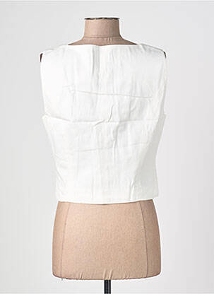 Top col carré sans manche blanc VERO MODA femme