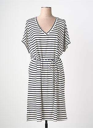 Robe mi-longue manches courtes manches courtes blanc VERO MODA femme