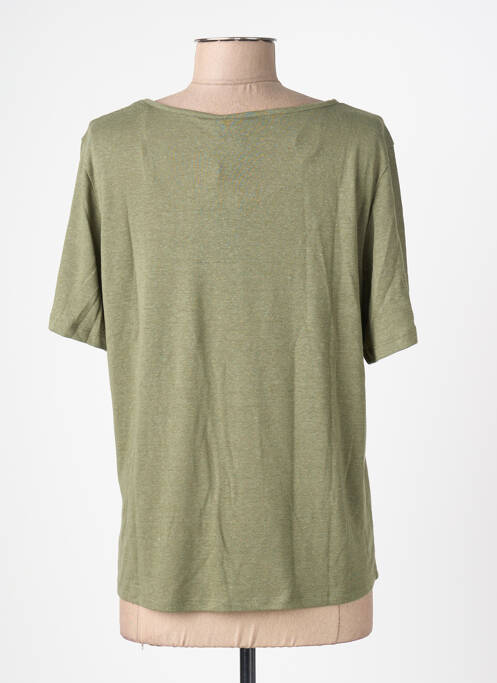 T-shirt coupe droite manches courtes vert PIECES femme