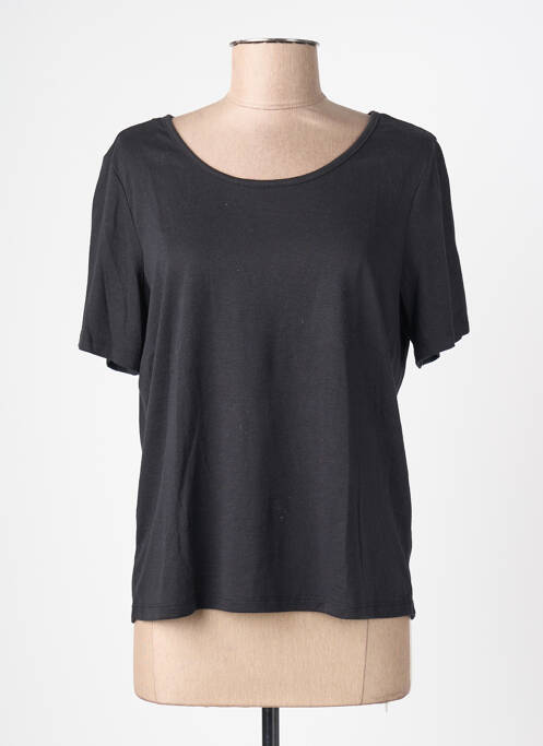 T-shirt coupe droite manches courtes noir PIECES femme