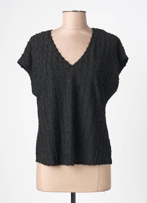 T-shirt col v manches courtes noir VERO MODA femme