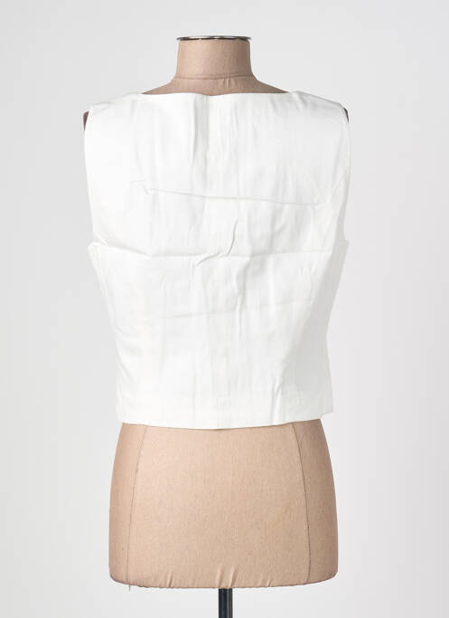 Top col carré sans manche blanc VERO MODA femme