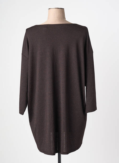 Top stretch manches 3/4 marron VERO MODA femme