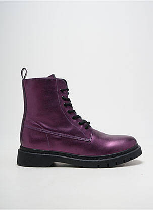 Bottines/boots fourrée talon plat jusqu'à 3cm violet TAMARIS femme