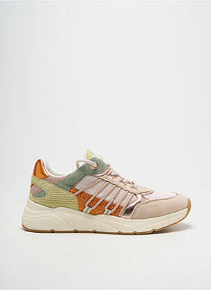 Baskets tissage satiné talon de 4 à 6cm vert TAMARIS femme