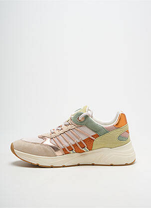 Baskets tissage satiné talon de 4 à 6cm vert TAMARIS femme
