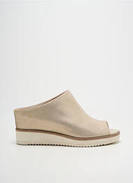 Mules/sabots tissage satiné talon de 7 à 9cm or TAMARIS femme