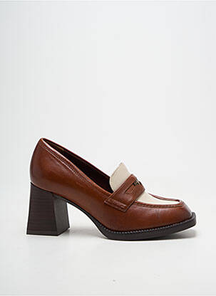Mocassins carré talon de 7 à 9cm marron TAMARIS femme