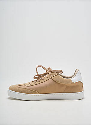 Baskets bout rond talon plat jusqu'à 3cm beige VICTORIA femme