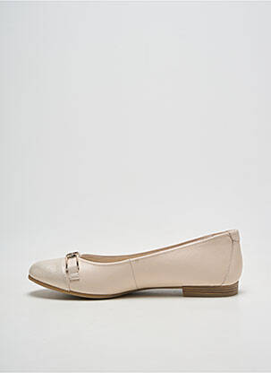 Ballerines tissage satiné talon plat jusqu'à 3cm beige TAMARIS femme