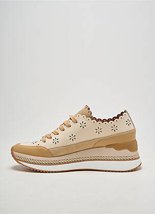 Baskets talon compensé talon de 4 à 6cm beige MAM'ZELLE femme