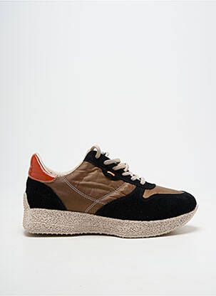 Baskets semelle amovible talon de 4 à 6cm marron MAM'ZELLE femme