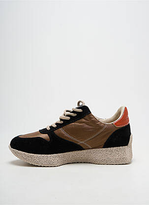 Baskets semelle amovible talon de 4 à 6cm marron MAM'ZELLE femme