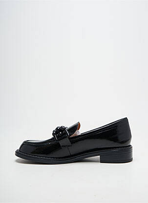 Mocassins tissage satiné talon plat jusqu'à 3cm noir MAM'ZELLE femme