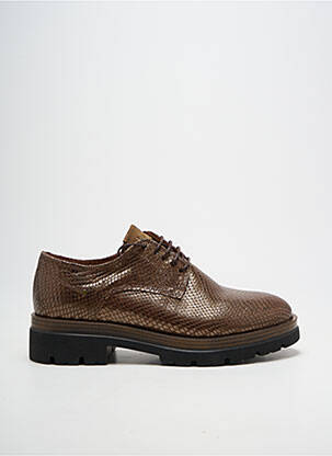 Derbies impression talon de 4 à 6cm marron MAM'ZELLE femme