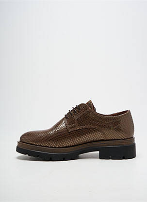 Derbies impression talon de 4 à 6cm marron MAM'ZELLE femme