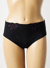 Culotte haute tissage satiné noir CONTURELLE femme