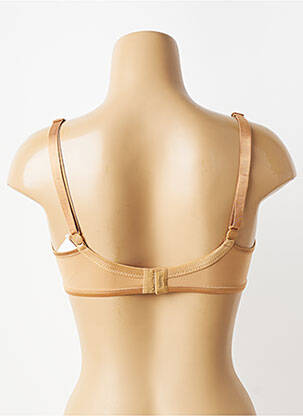 Soutien-gorge effet matière satinée haut soutien-gorge emboitant marron MAISON LEJABY femme