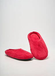 Chaussons/pantoufles bout rond talon plat jusqu'à 3cm rouge LE CHAT femme
