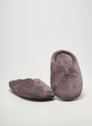 Chaussons/pantoufles bout rond talon plat jusqu'à 3cm gris LE CHAT femme