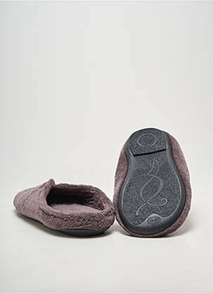 Chaussons/pantoufles bout rond talon plat jusqu'à 3cm gris LE CHAT femme