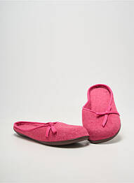 Chaussons/pantoufles bout rond talon plat jusqu'à 3cm rose LE CHAT femme
