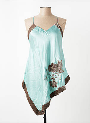 Nuisette/combinette effet matière satinée bleu MARJOLAINE femme