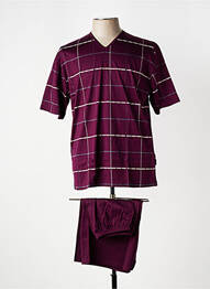 Pyjashort col v violet HOM homme