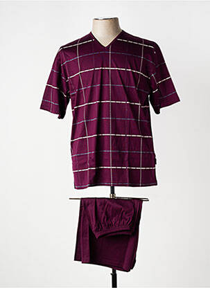 Pyjashort col v violet HOM homme