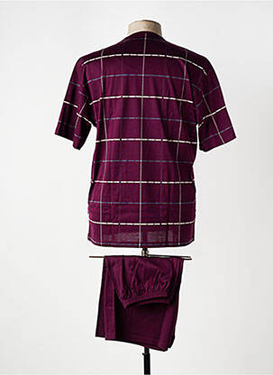 Pyjashort col v violet HOM homme