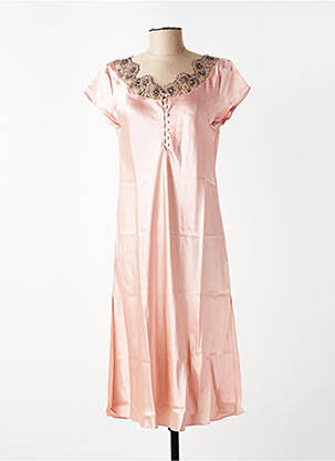 Nuisette/combinette col rond rose LUNA DI SETA femme