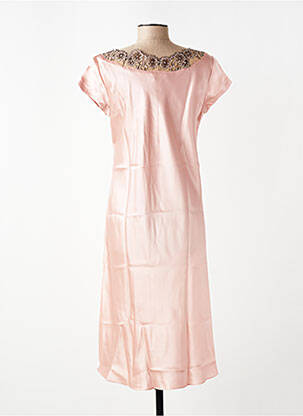 Nuisette/combinette col rond rose LUNA DI SETA femme