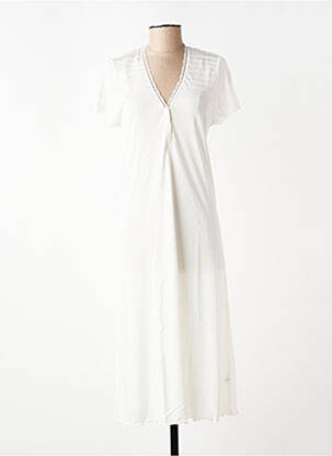 Nuisette/combinette effet matière satinée blanc LUNA DI SETA femme