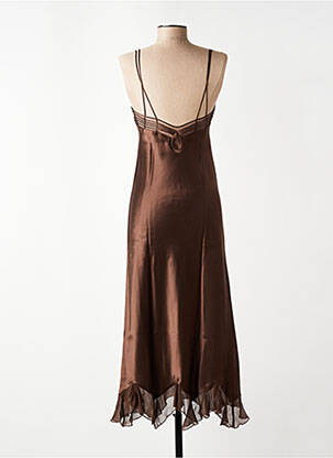 Nuisette/combinette effet matière satinée marron LUNA DI SETA femme