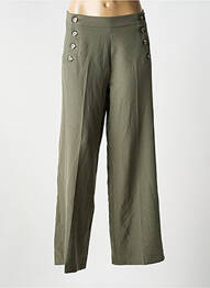 Pantalon droit coupe droite vert RUE DES ABBESSES femme