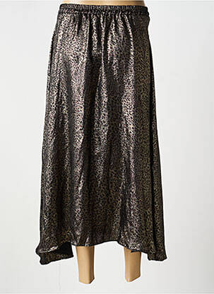 Jupe longue imprimé fantaisie or VINTAGE LOVE femme