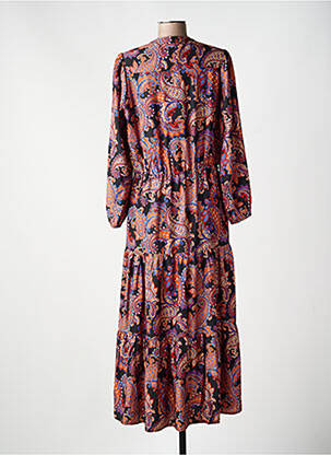 Robe longue manches longues manches longues rose RUE DES ABBESSES femme