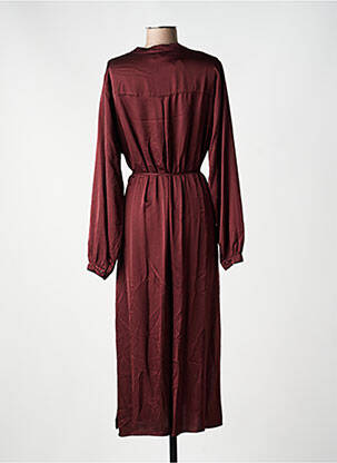 Robe longue manches longues manches longues marron PAKO LITTO femme