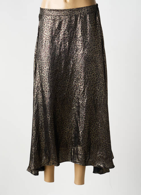 Jupe longue imprimé fantaisie or VINTAGE LOVE femme