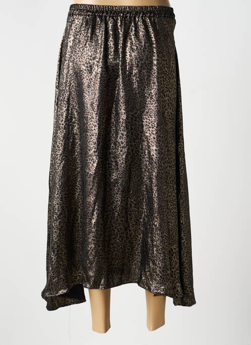 Jupe longue imprimé fantaisie or VINTAGE LOVE femme