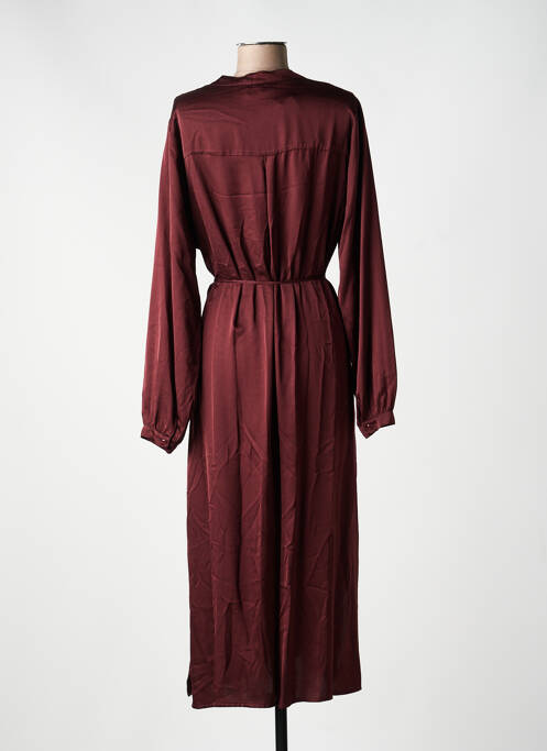 Robe longue manches longues manches longues marron PAKO LITTO femme