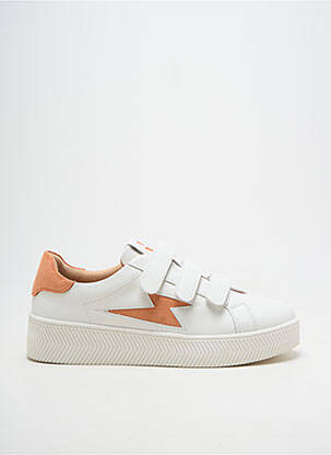 Baskets bout rond talon plat jusqu'à 3cm orange VANESSA WU femme