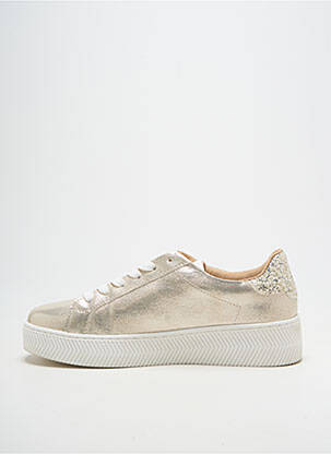 Baskets tissage tissage pailleté talon de 4 à 6cm or VANESSA WU femme