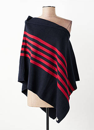 Poncho coupe asymétrique bleu MOUSQUETON femme